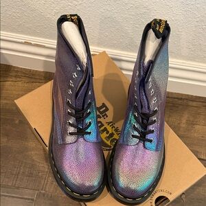 Dr. Martens Holographic Purple Blue Boots